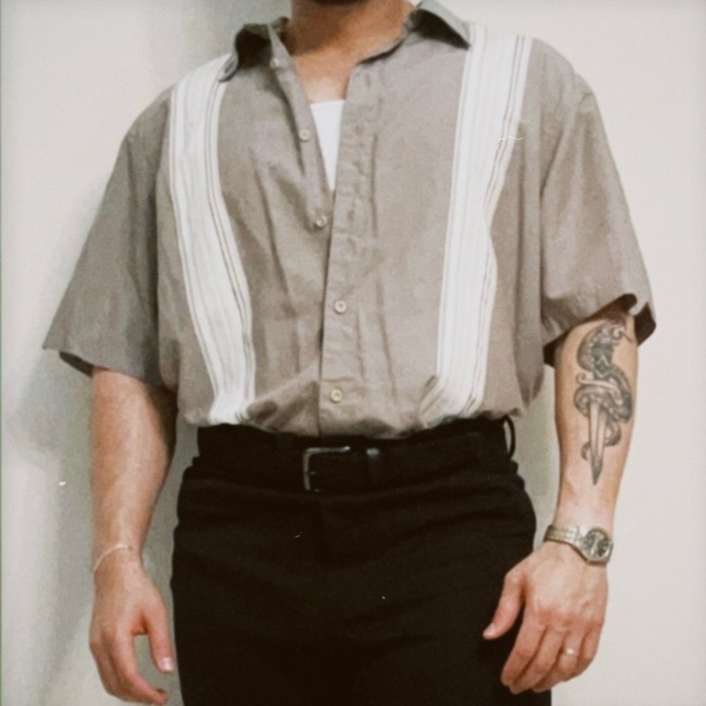 Men’s Vintage Style Striped Button Down